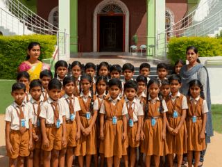 Students-and-Teachers-at-Telugu-Baptist-Church